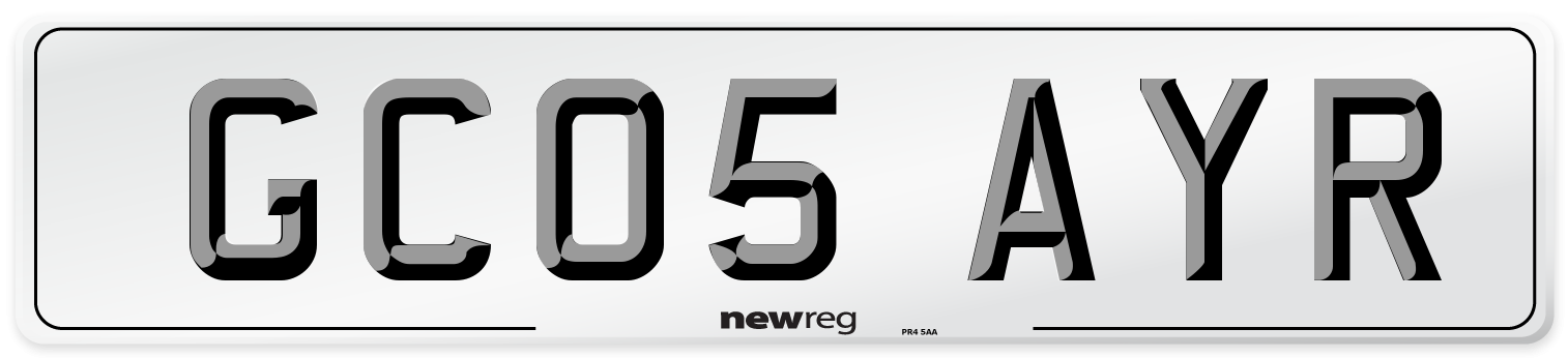 GC05 AYR Number Plate from New Reg